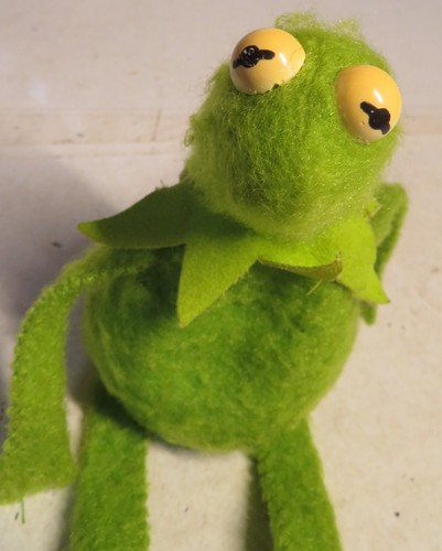 Vintage 1979 Jim Henson Muppet Beanbag SAD Kermit the Frog Fisher Price Plush #3 - Picture 3 of 19