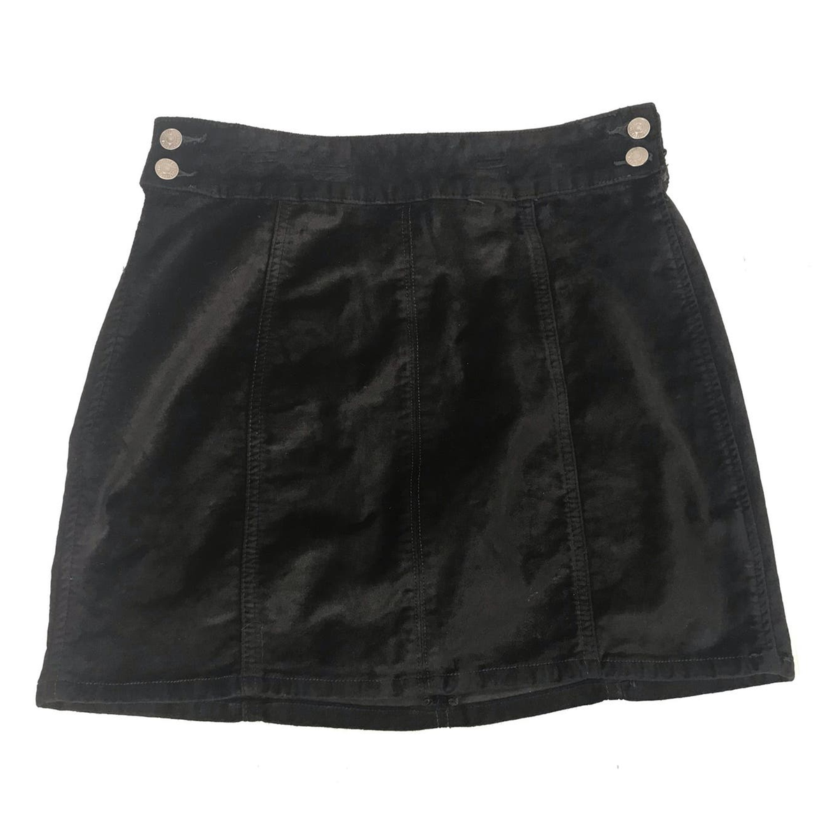 Free People Black Velvet Mini Skirt Size 29