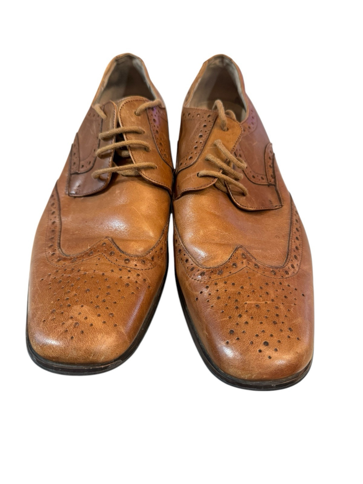 SAOLA Abito Oxford Stacy Adams 24738 221 pelle marrone punta ala 4 occhielli uomo US 11M