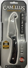 Camillus Crosstrail Fixed Blade Knife 3.25" Clip Point 420 Satin Blade HANDLE