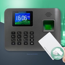 HOMSECUR Fingerprint Time Attendance & Access Control Terminal With 50 ID Cards