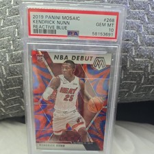 2019 Mosaic NBA Debut Reactive Blue Prizm Kendrick Nunn #268 PSA 10 GEM MT 06v5