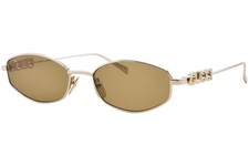Gucci GG1802S 005 Sunglasses Women's Gold/Brown Oval Shape 55mm