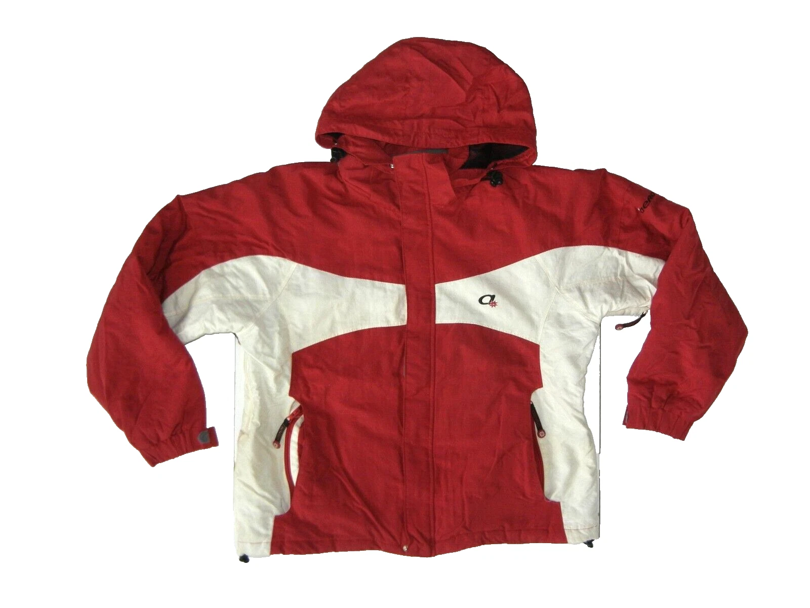 Vtg 00s AERO Red Nylon Warm INSULATED SKI JACKET Winter Snowboard Coat Women XL