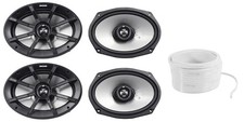 4 Kicker 6x9" 360w Speakers for ATV/UTV/RZR/Polaris/Motorcycle Marine Wire