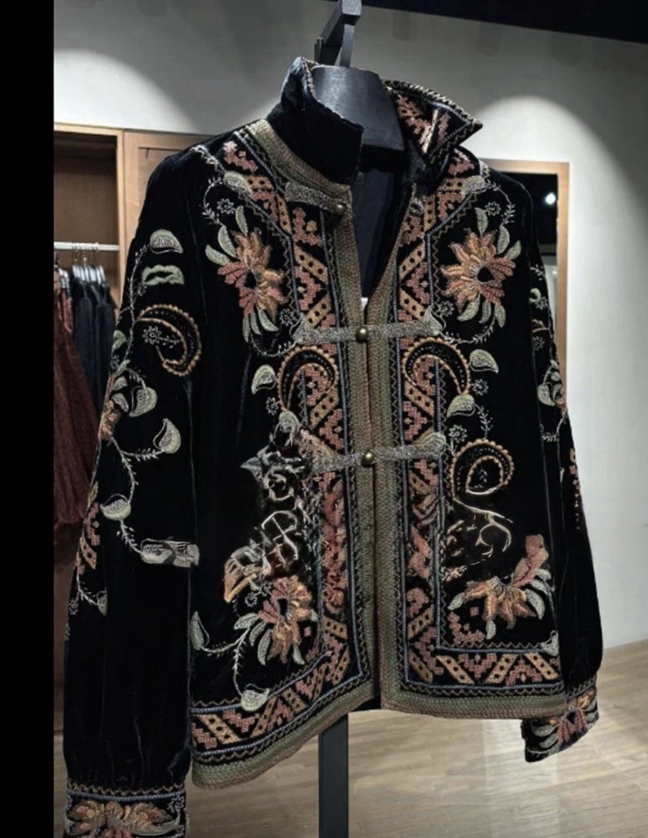 ZARA ベルベットジャケット SOSHIOTSUKI x ZARA ベルベットジャケット - ダークネイビーブルー