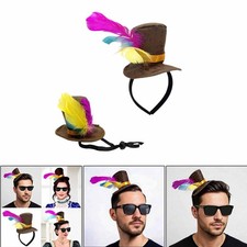 Mini chapeau haut-de-forme accessoire de déguisement fantaisie pour