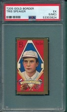 1911 T205 Tris Speaker PSA 5(MC) Boston Red Sox Hassan Back Gold Border 