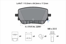 Bremsbeläge MERCEDES-BENZ GLB (X247) GLB 250 4-matic (247.647) Bj. 08/19 kW 165 