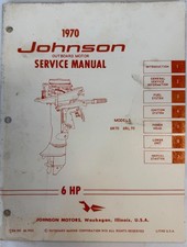 JOHNSON OMC 1970 OUTBOARD MOTOR 6HP SERVICE MANUAL