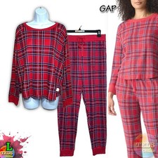 NWOT Gap GapBody Women's L Ribbed Printed Jogger Jogger Pajama Set G11249XLLMA