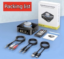 M5 Led Display Bluetooth Audio Transmitter Receiver Remote Control Adapter