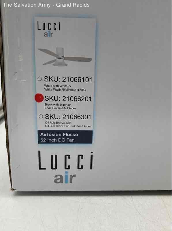 Lucci Air Black Airfusion Flusso 52-Inch DC Ceiling Fan With Light