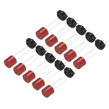10Set Cylindrical DIP Mounted Miniature Micro Fuse , T-250mA 250mA 250V, Red