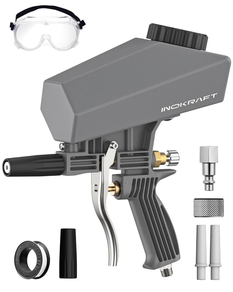 Leak-Proof Portable Sand Blaster Kit for 60-120 PSI Air Compressor, Mini Sand...