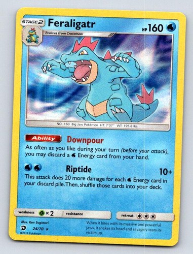 Feraligatr 24/70 Holo Rare Dragon Majesty Pokemon Lightly Played