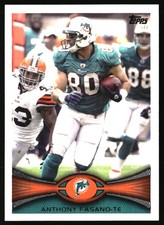 2012 Topps #338 Anthony Fasano Miami Dolphins