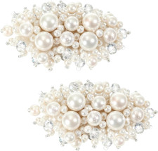 Decorative Shoe Clips for Women Dress Shoes, 1 Pair Pearl Shoe Clips, Pearls for