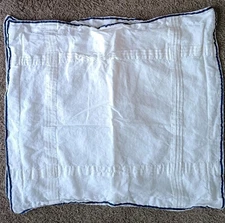 American Pacific Home Euro Sham Pillowcase Cotton Linen Ladderwork Nautical 