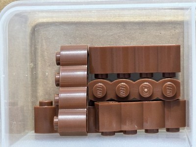 LEGO Parts - Reddish Brown Brick 1 x 4 with Log Profile - No 30137 - QTY 5
