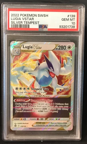 LUGIA VSTAR 2022 POKEMON SILVER TEMPEST #139/195 PSA 10