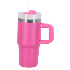 4 Oz Tumbler with Handle and Straw for Kids, Stainless Steel Vacuum 1 Hot Pink