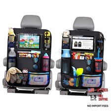 Car Back Seat Organizer with Tablet Holder, Multi-Pocket Hanging Backseat