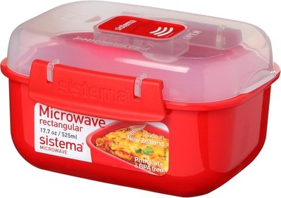 Sistema 525ml Rectangular Microwave   Praktische rechteckige Mikrowellenbox