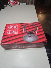 Radio Shack 15-1838 TV VHF UHF FM Amplificata Antenna da Interno Vintage Nuova con scatola