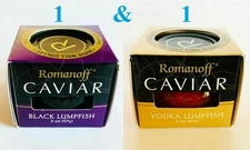 WILD CAUGHT ROMANOFF BLACK & RED VODKA LUMPFISH CAVIAR 2 oz SEAFOOD SPREAD 2026