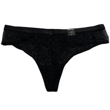 NWT TORRID Thong Pantie Underwear Sz 0X-2X-4X Black Mesh Stars