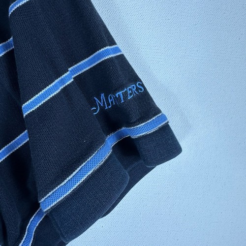 Masters Collection Golf Polo Shirt Mens Medium Blue 60's Two-Ply Mercerized - Picture 5 of 8
