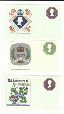Great Britain: 1977; Lot of 3 special cards post with postal validity EBGB100