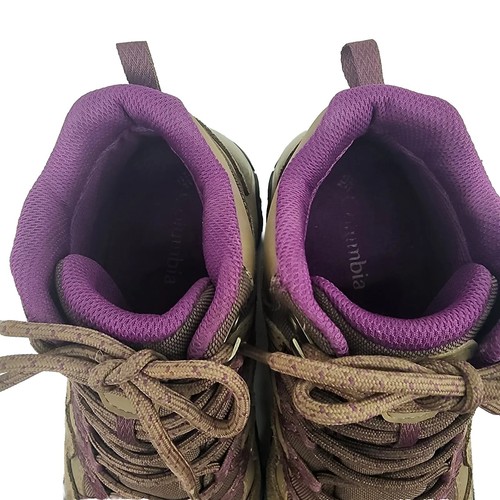 Columbia Womens Crestwood Mid Waterproof Hiking Boot Size 7 Brown And Plum - Picture 8 of 10