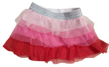 Cute Carter's 12M Girls Infant Skirt Red/Pink Striped Ruffle Edge Skirts A13