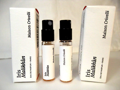 2x Maison Crivelli Iris Malikhan EDP Sample Spray .05oz/1.5 ml NEW!! FRESH!!
