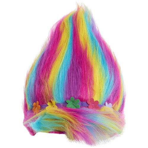 Peluca Trolls World Tour Troll-rific amapola con pelo arco iris, de Just Play - Imagen 3 de 6