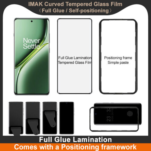 For OnePlus 12R, imak Full Glue 3D Curved Tempered Glass Screen Protector - Picture 2 of 9
