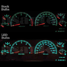Dash Cluster Gauge Green Smd Leds Lights Kit Fits 98-01 Dodge Ram 1500 2500 3500