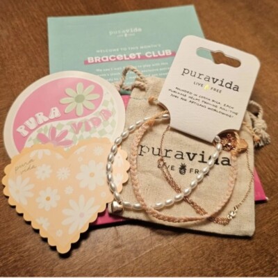 PURA VIDA FEBRUARY 2023 SOFT HEARTS BRACELET CLUB *BONUS BAG‼️FREE SAME DAY  SHIP