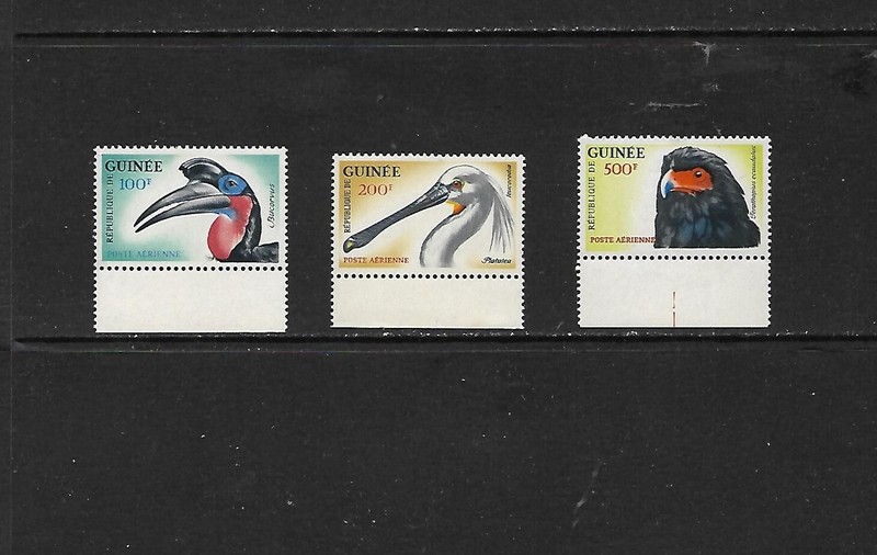 Tropical Birds Topical Set- Guinea Scott C41-C43  VF MNH-Catalogs $17.25