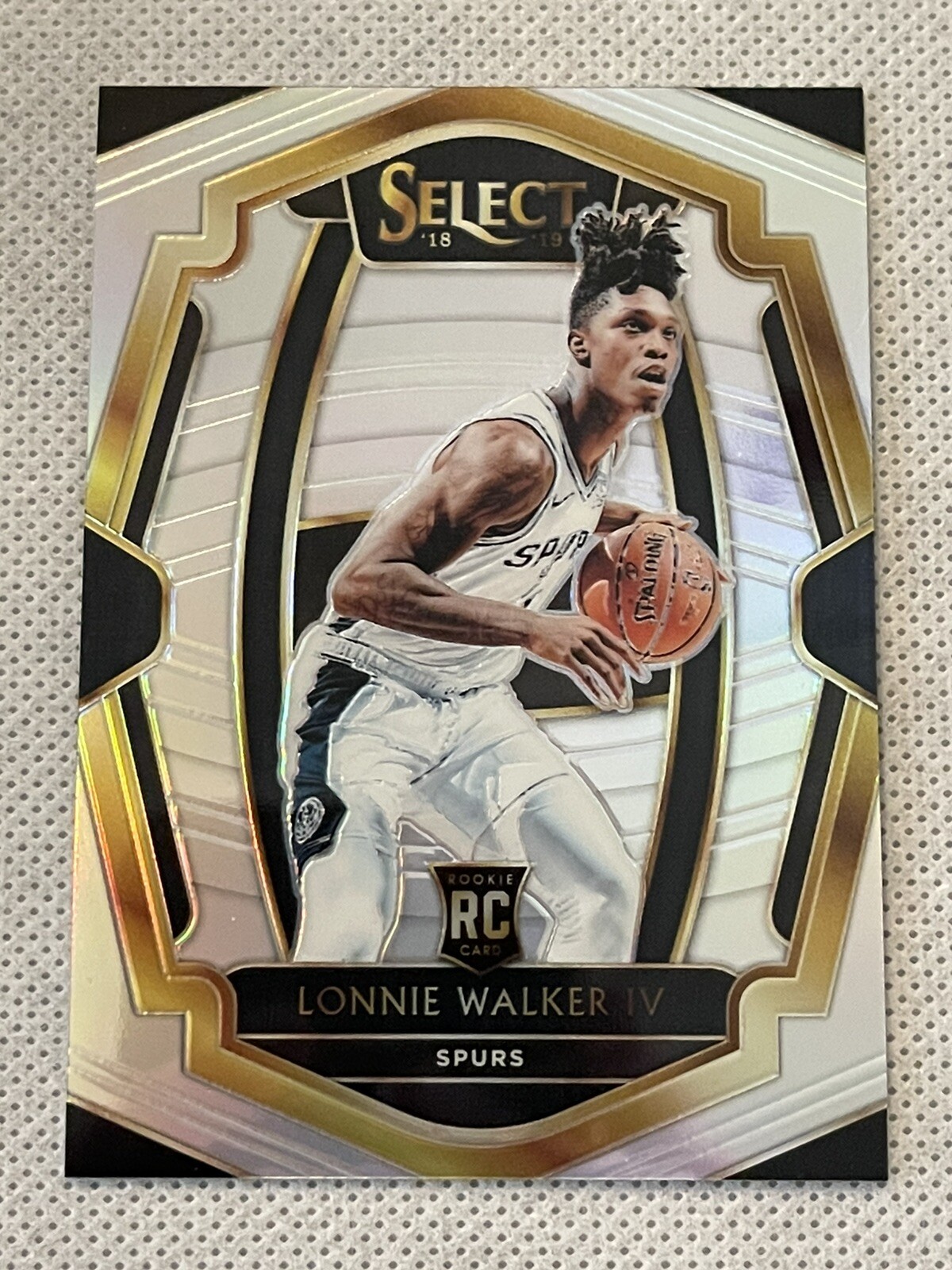 2018-19 Select Lonnie Walker IV Premier Silver Prizm Rookie RC #174 Spurs