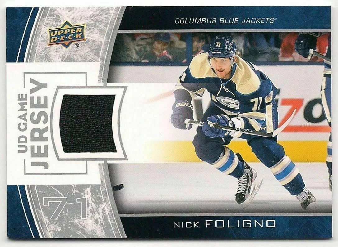 Nick Foligno 13 14 Upper Deck 1 UD Game Jersey Game Used Jersey eBay