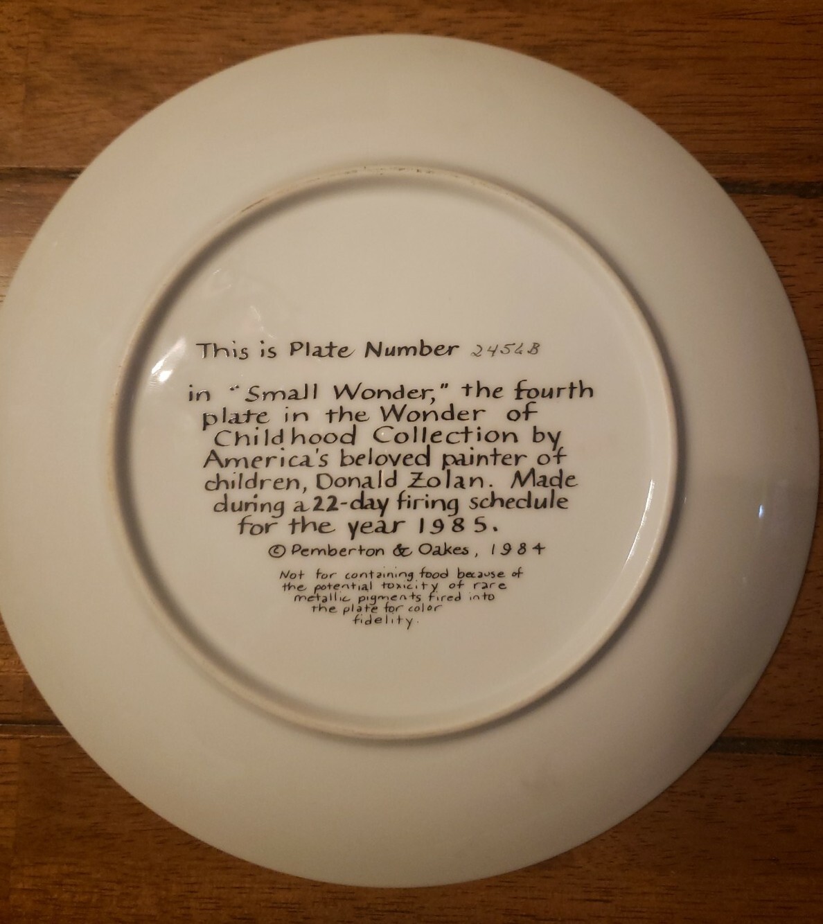 Collectible Pemberton & Oakes Miniature Plates Set Of 3 By Donald Zolan eBay