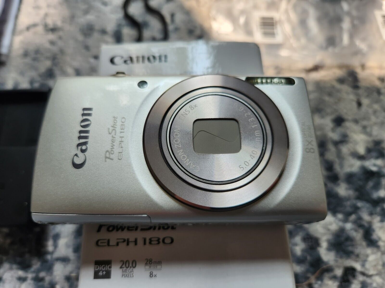 Canon PowerShot ELPH 180 20MP Digital Camera Silver 85 NEW