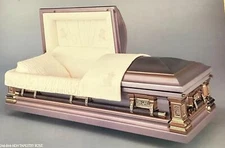 Batesville Casket Tapestry Rose Moss Pink Regal Velvet  Funeral  Print Ad