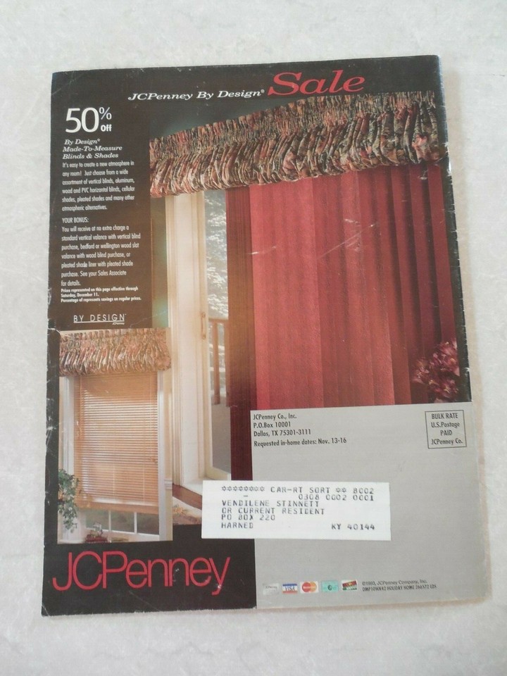 JC PENNEY Catalog, HOLIDAY & WHITE SALE 1993, 23 PAGES, GREAT CONDITION