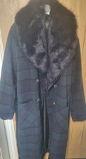 Badgley Mischka Long Fur Neck Coat Size S Brand New With Tags Rrp 189