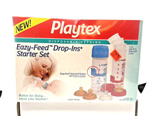 VTG VINTAGE 1998 Playtex Eazy Feed Drop-Ins Baby Starter Set Nipples Bottles