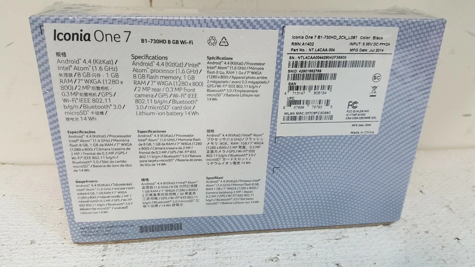 NEW ACER ICONIA ONE 7 8GB, WI-FI, 7" TABLET black - Image 3 of 4